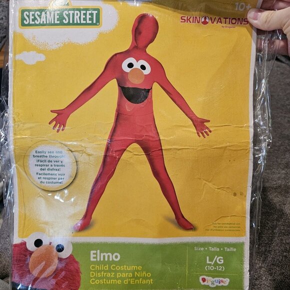 Disguise‎ Kid's 8-10 Sesame Street Elmo Bodysuit Costume Skinovations NEW - Picture 1 of 5